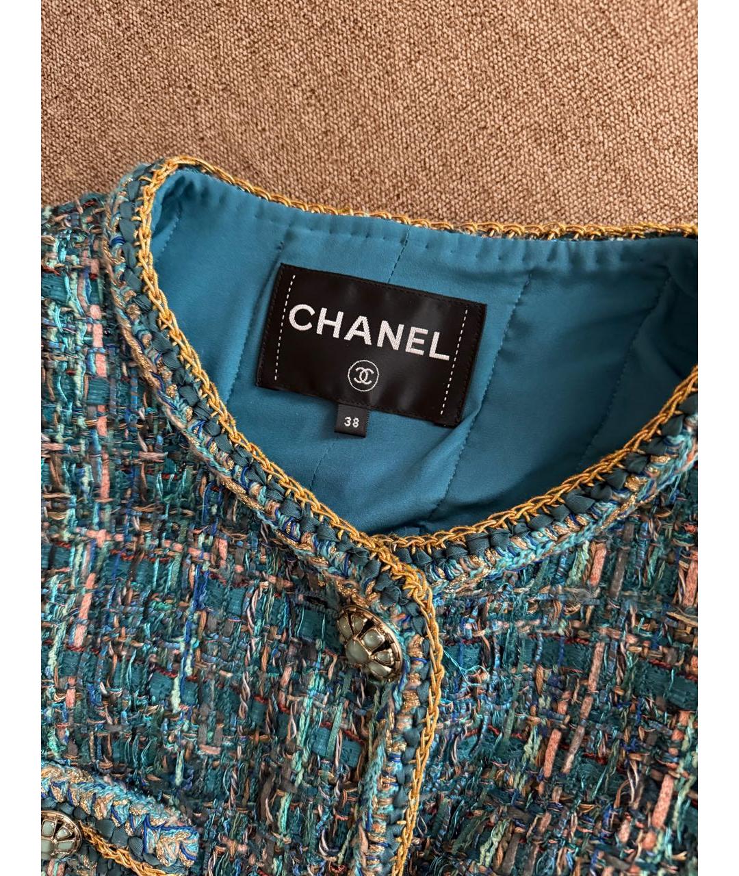 CHANEL Мульти твидовый жакет/пиджак, фото 3