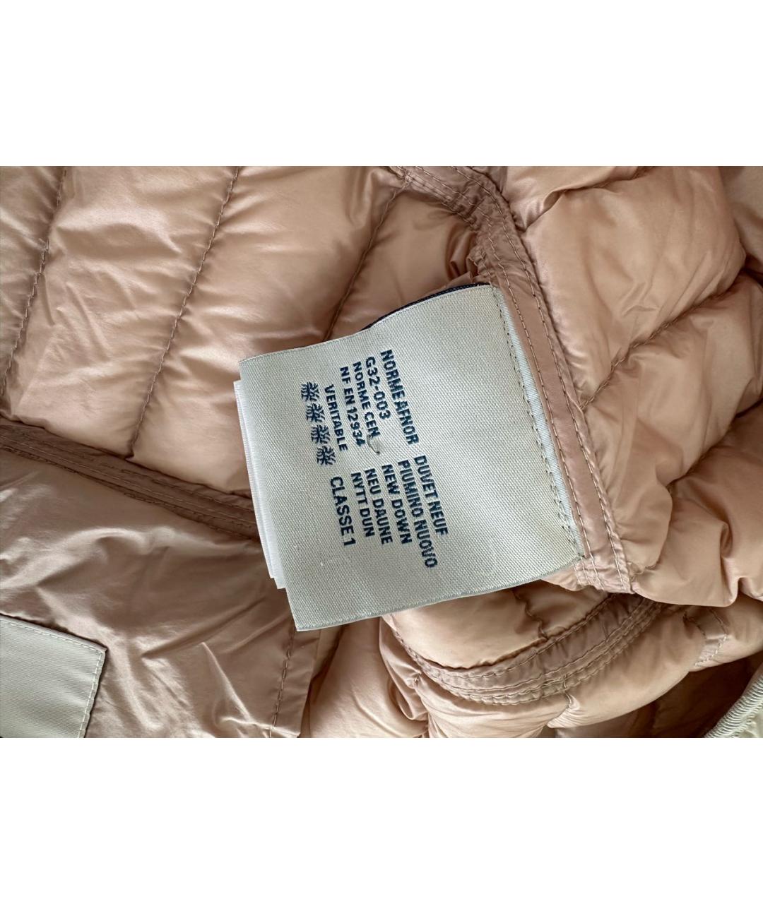 MONCLER Бежевая полиэстеровая куртка, фото 6