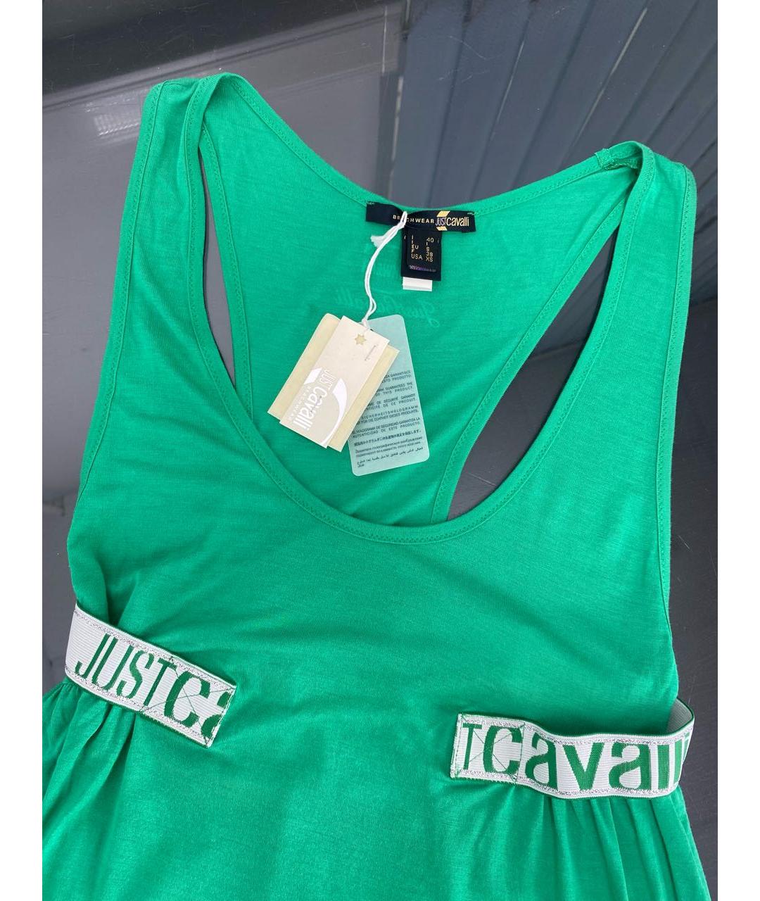 JUST CAVALLI Бирюзовая майка, фото 3