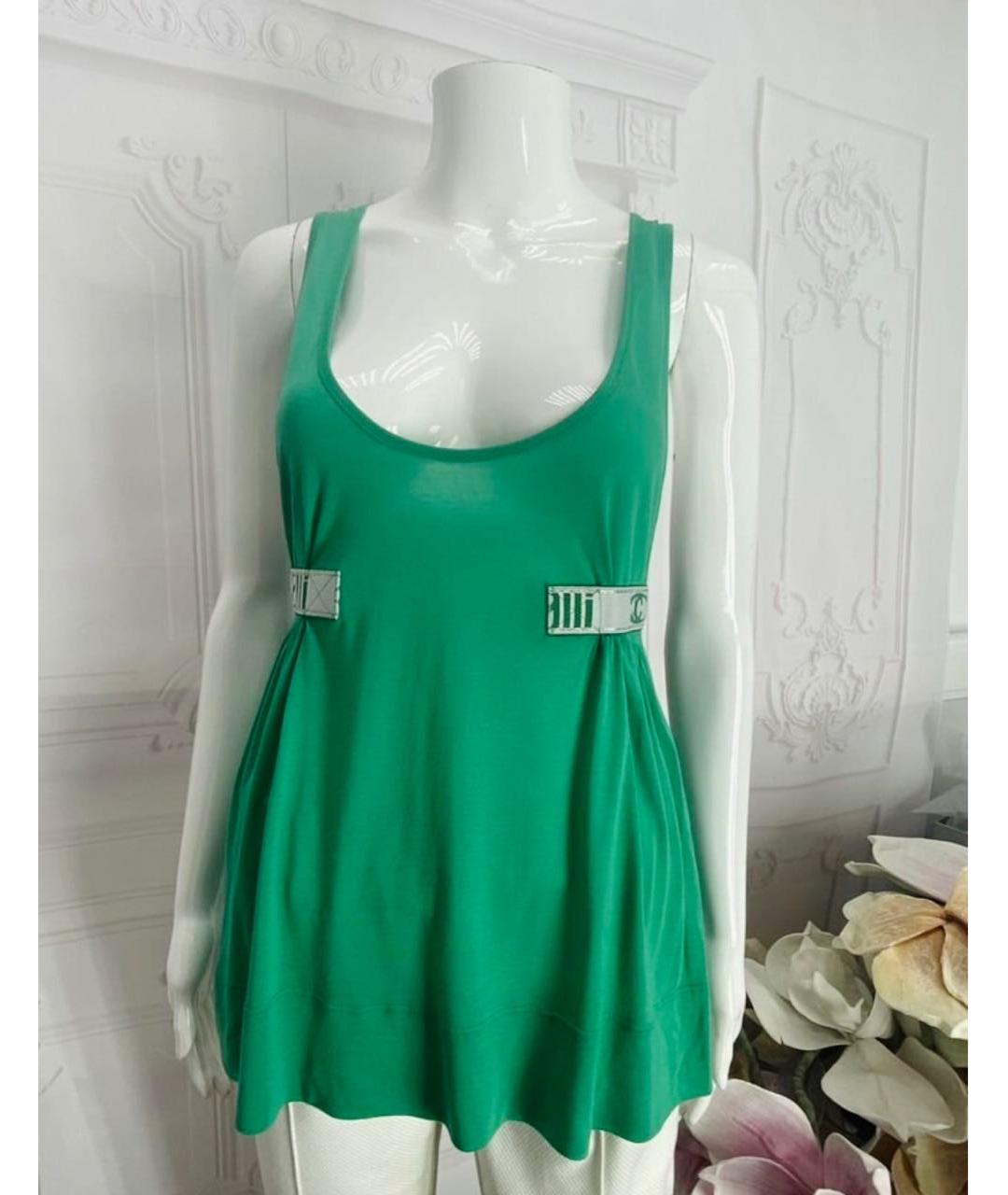 JUST CAVALLI Бирюзовая майка, фото 5