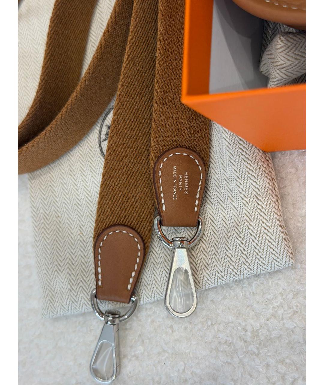 HERMES Коричневая кожаная сумка через плечо, фото 3