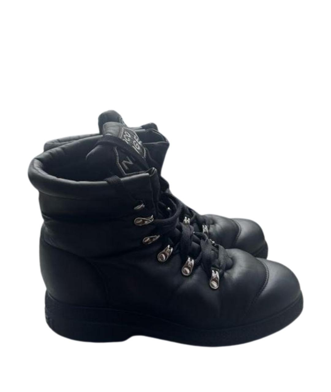 CHANEL Черные кожаные ботинки, фото 1