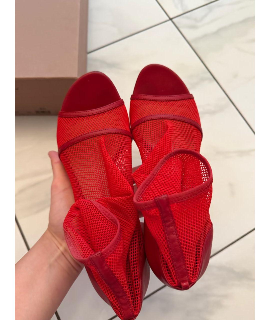 GIANVITO ROSSI Красные кожаные туфли, фото 5