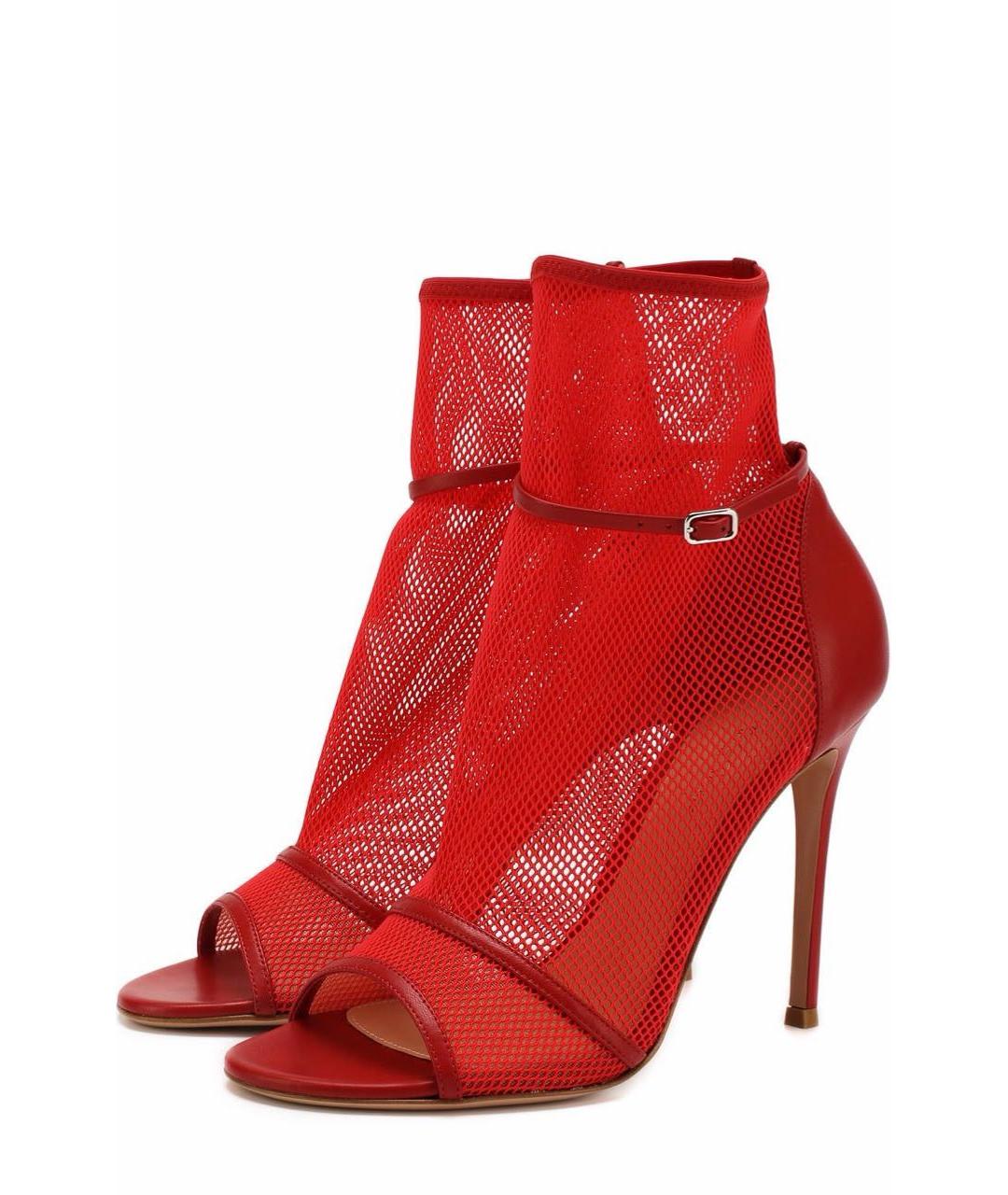 GIANVITO ROSSI Красные кожаные туфли, фото 7