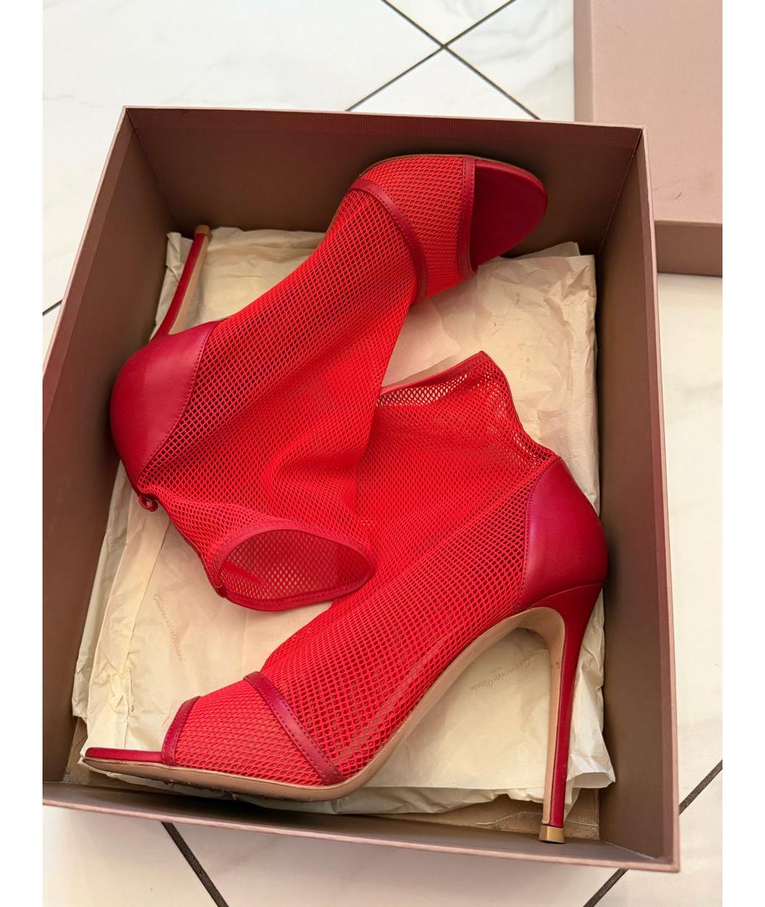 GIANVITO ROSSI Красные кожаные туфли, фото 2