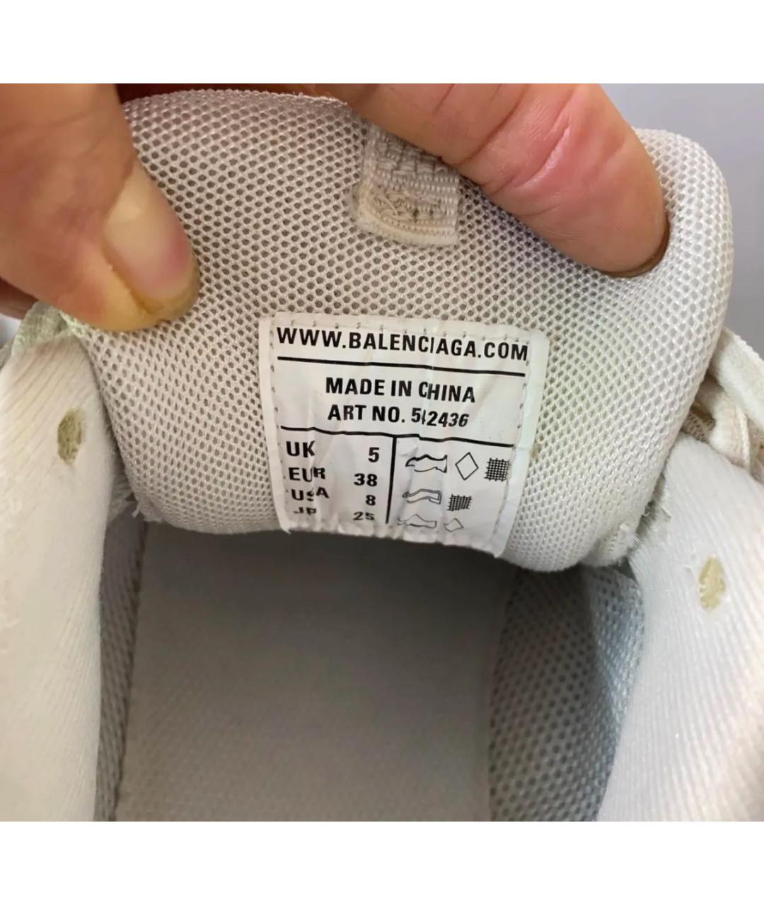 BALENCIAGA Белые кроссовки, фото 4