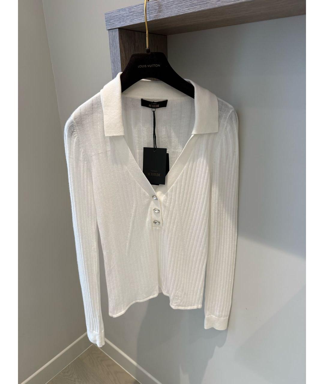 TWIN-SET Белая шерстяная водолазка, фото 3