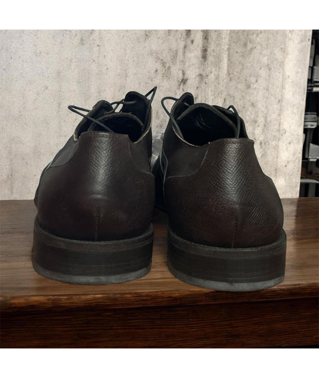 FERRAGAMO Коричневые кожаные туфли, фото 4