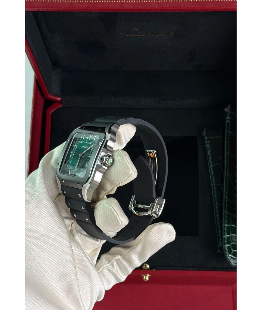 CARTIER Зеленые часы, фото 2