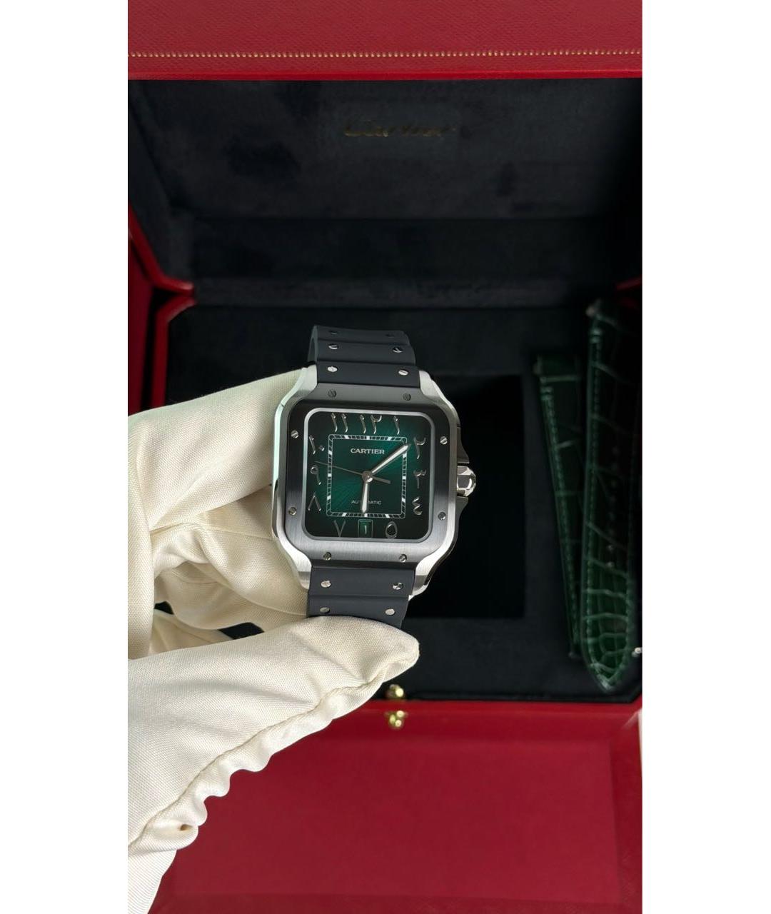 CARTIER Зеленые часы, фото 3