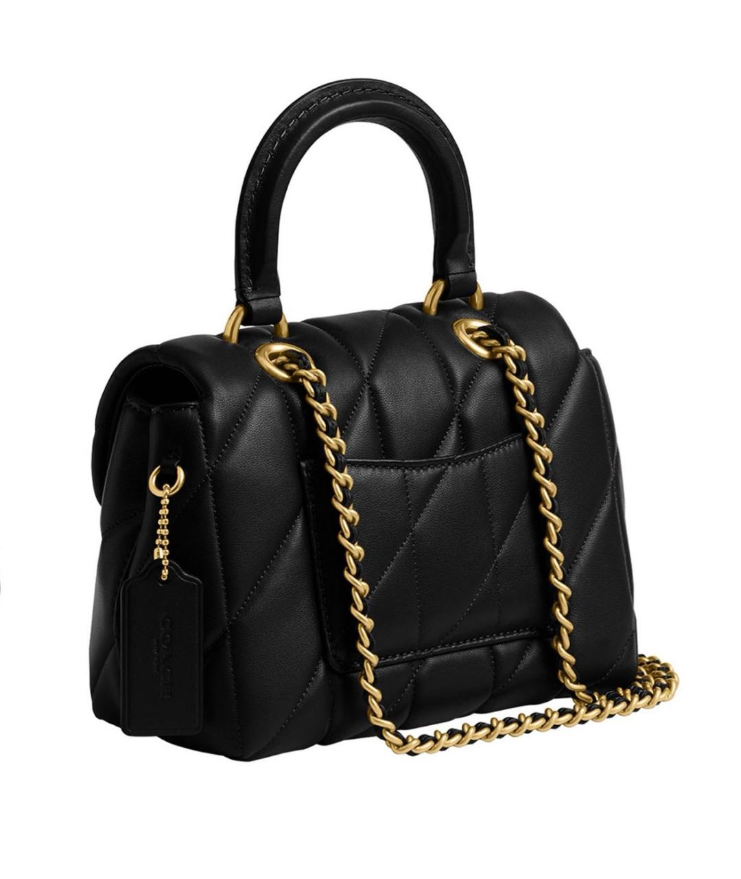 COACH Черная кожаная сумка через плечо, фото 2