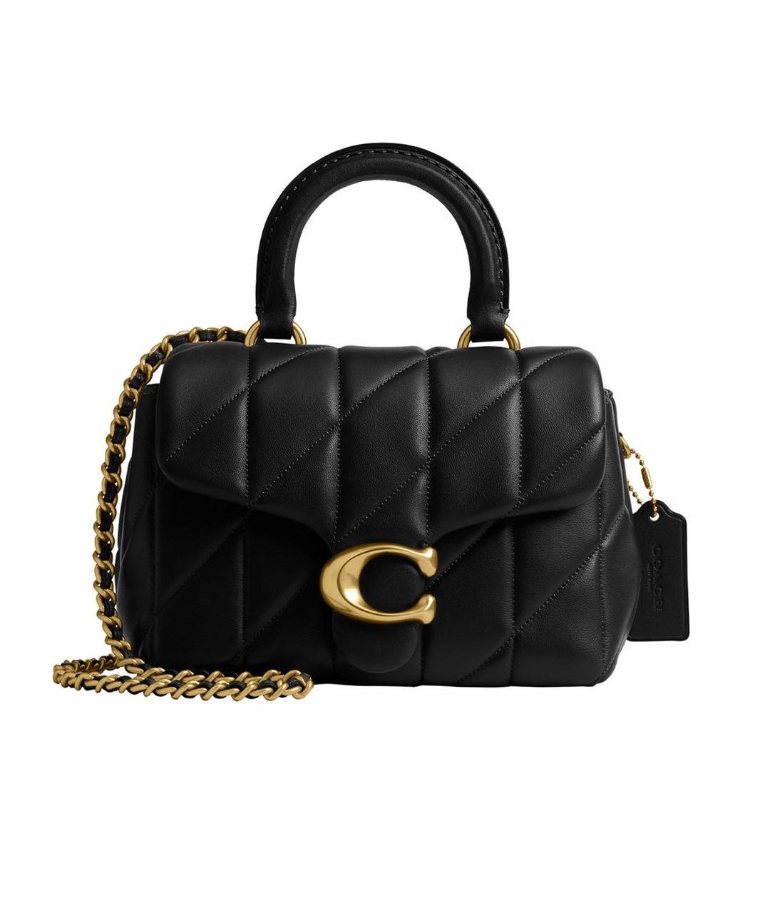 COACH Черная кожаная сумка через плечо, фото 1