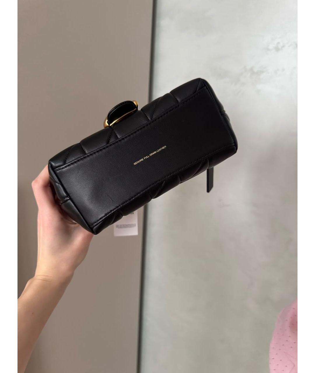 COACH Черная кожаная сумка через плечо, фото 6