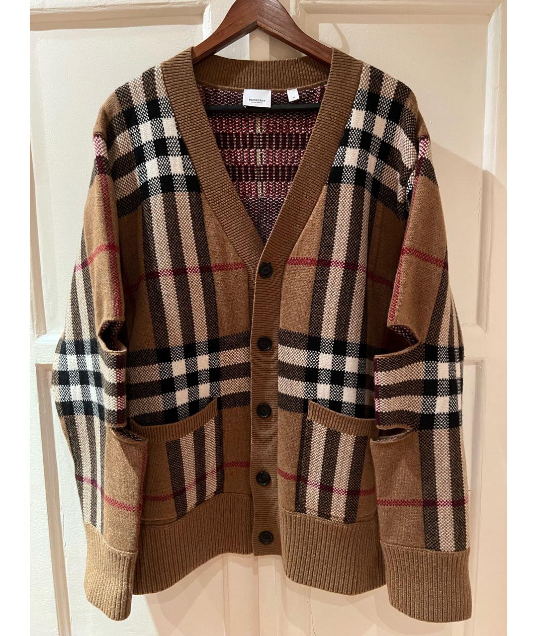 BURBERRY Коричневый шерстяной кардиган, фото 6