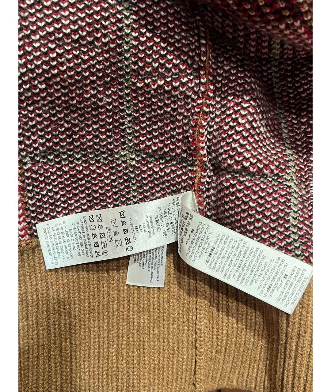 BURBERRY Коричневый шерстяной кардиган, фото 5