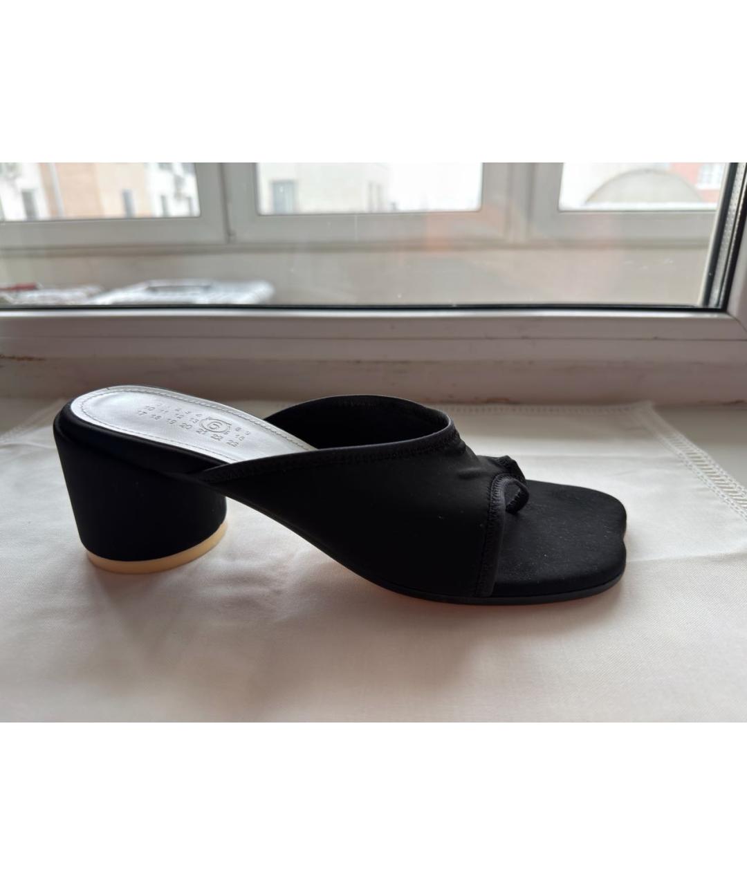 MM6 MAISON MARGIELA Черные неопреновые сандалии, фото 7