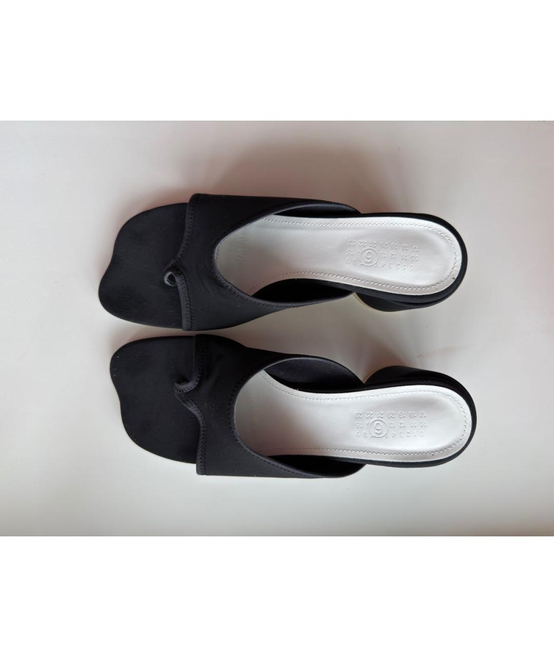 MM6 MAISON MARGIELA Черные неопреновые сандалии, фото 2