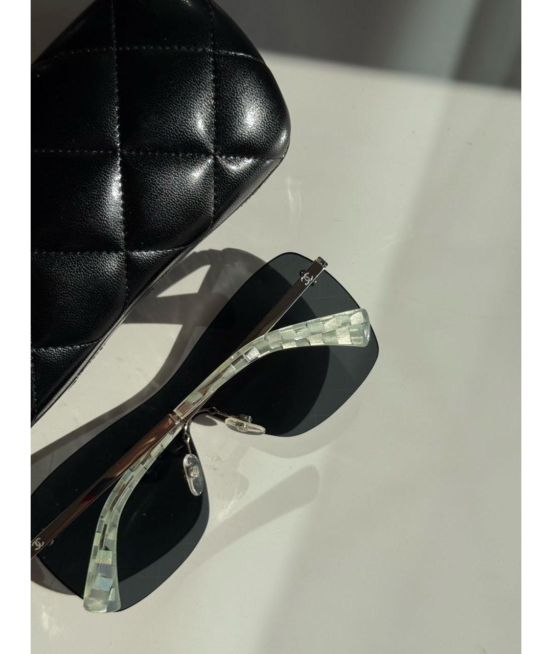 CHANEL Серые металлические солнцезащитные очки, фото 4