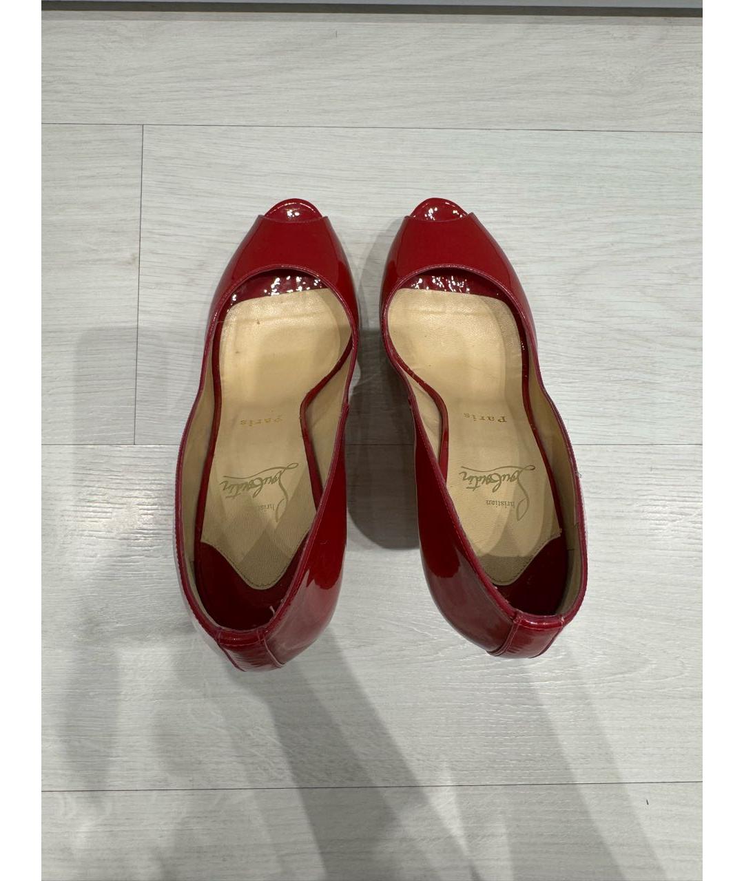 CHRISTIAN LOUBOUTIN Бордовые туфли из лакированной кожи, фото 3