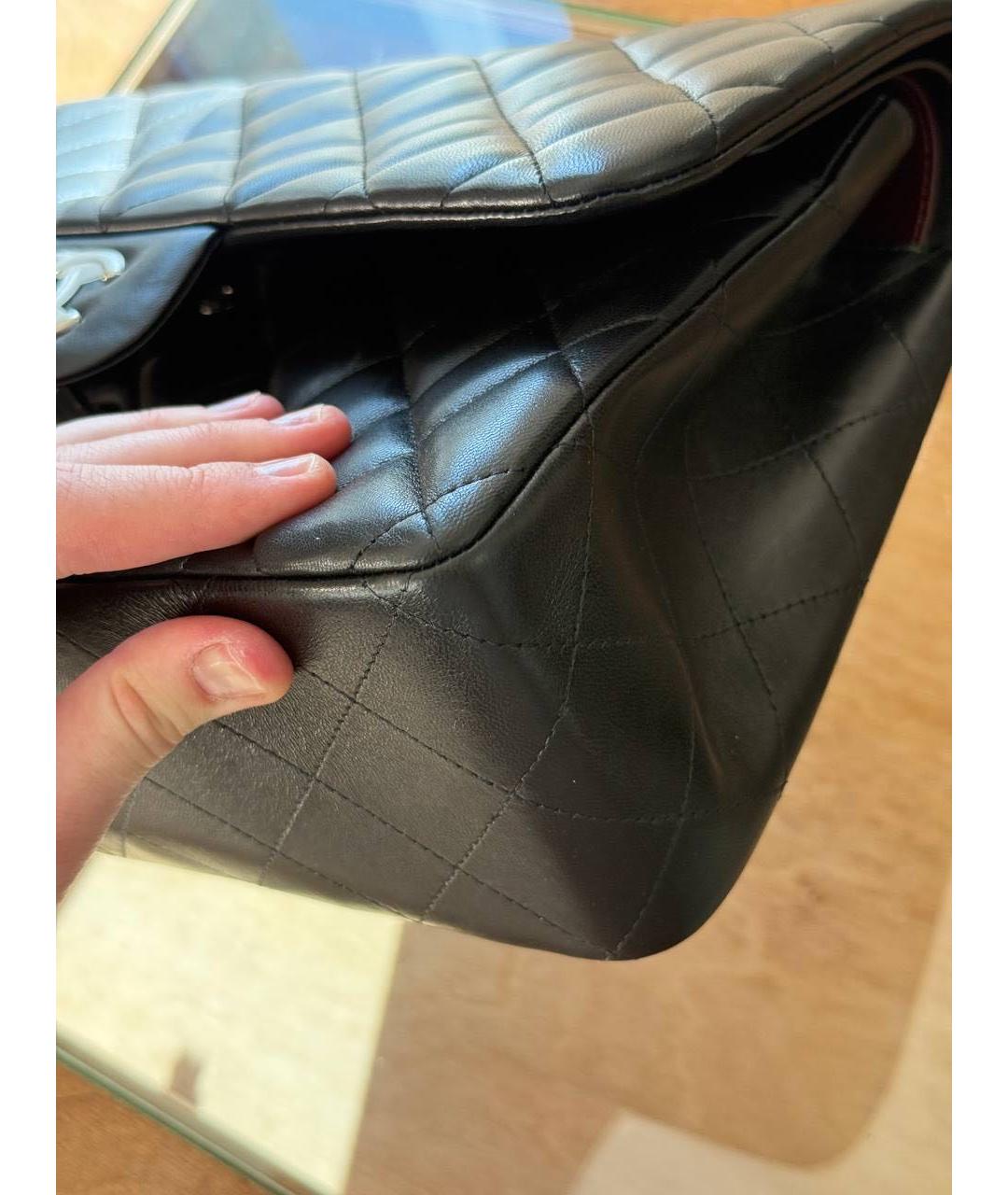 CHANEL Черная кожаная сумка через плечо, фото 7