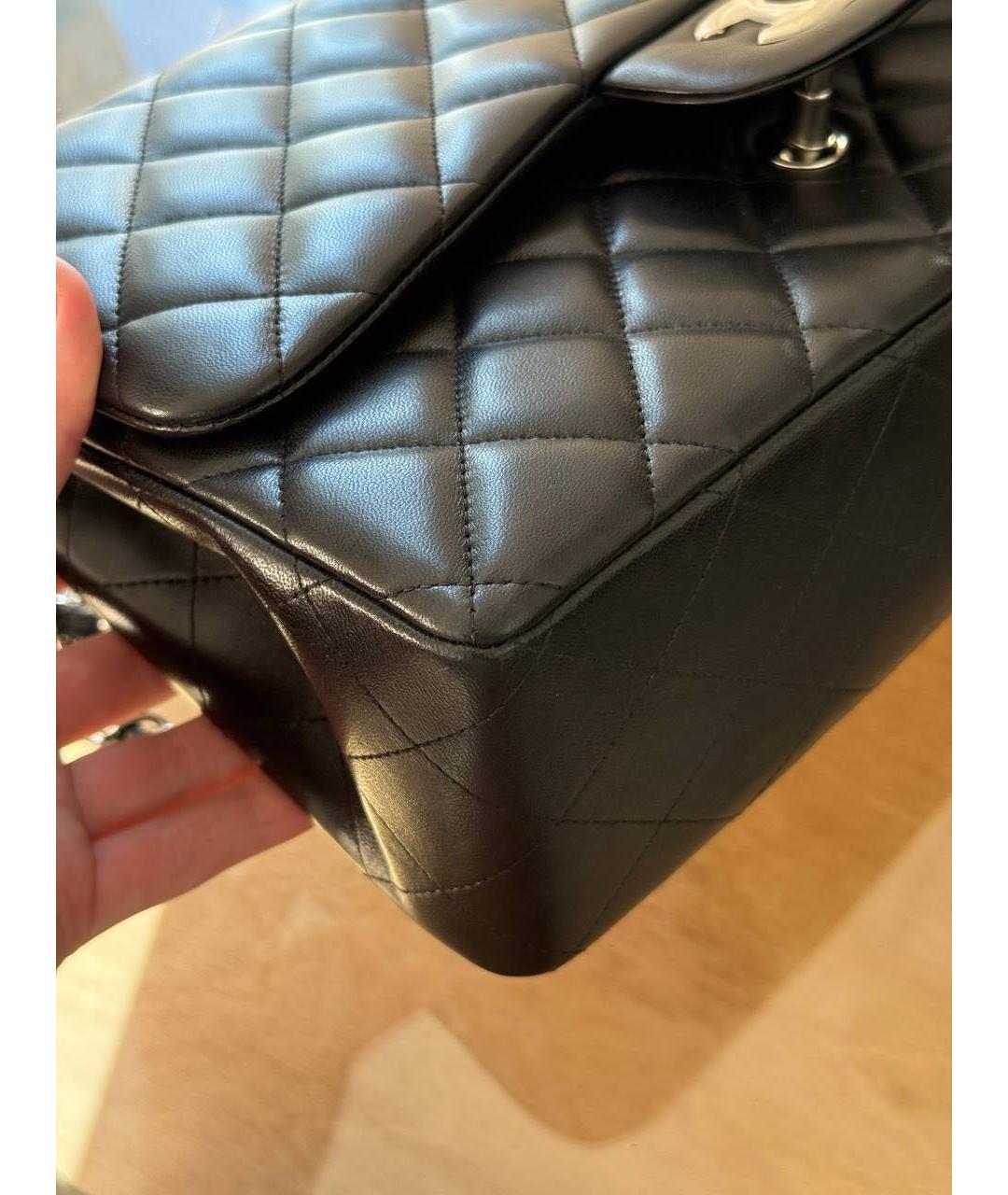 CHANEL Черная кожаная сумка через плечо, фото 6