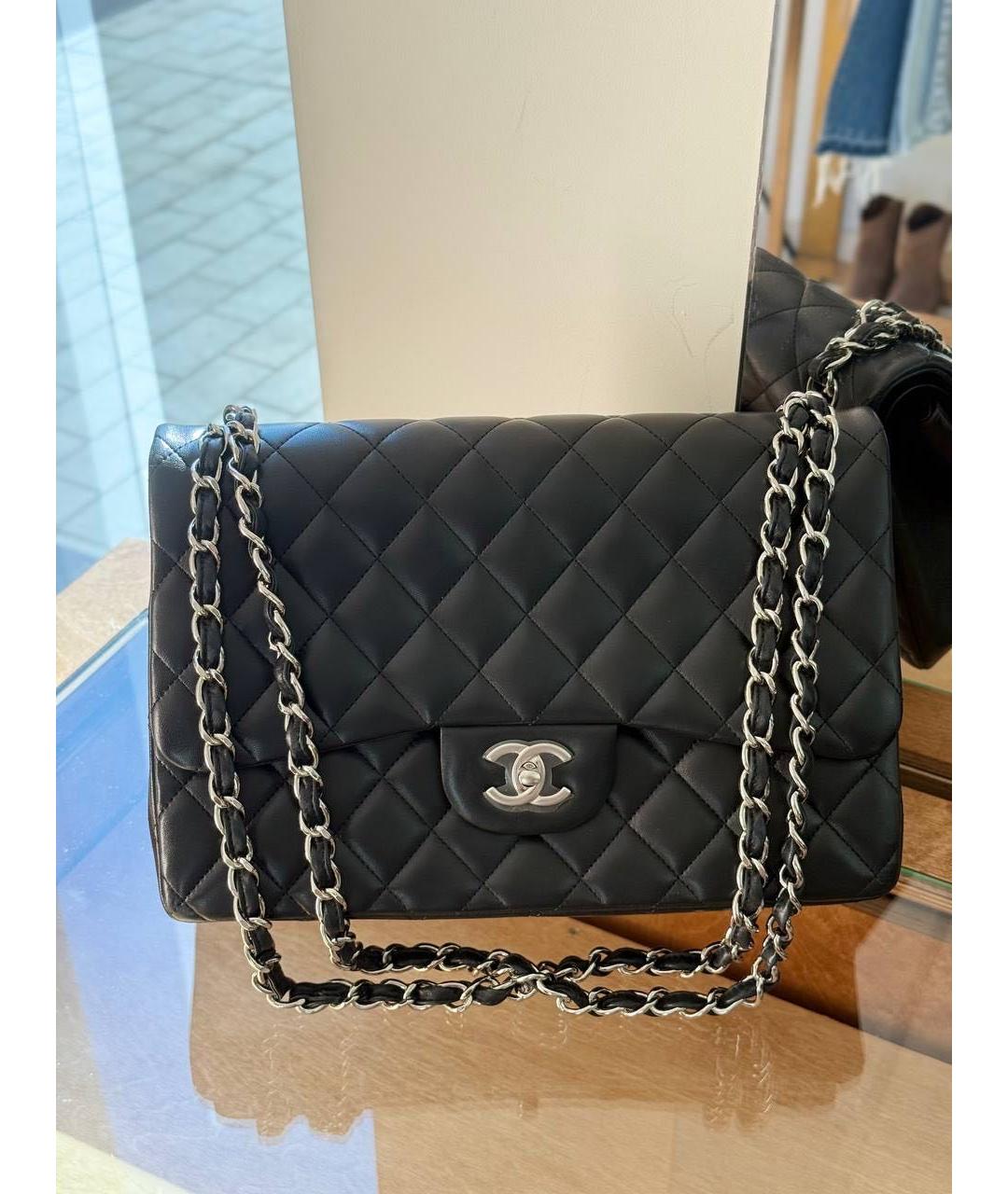 CHANEL Черная кожаная сумка через плечо, фото 9