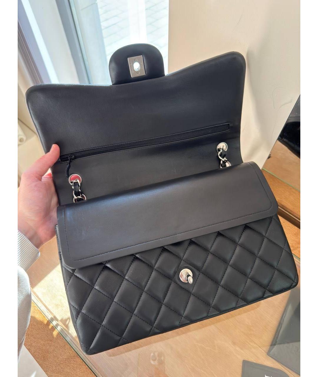 CHANEL Черная кожаная сумка через плечо, фото 4