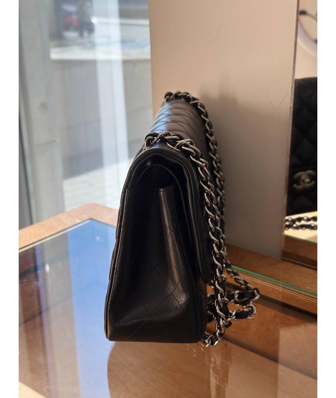 CHANEL Черная кожаная сумка через плечо, фото 2