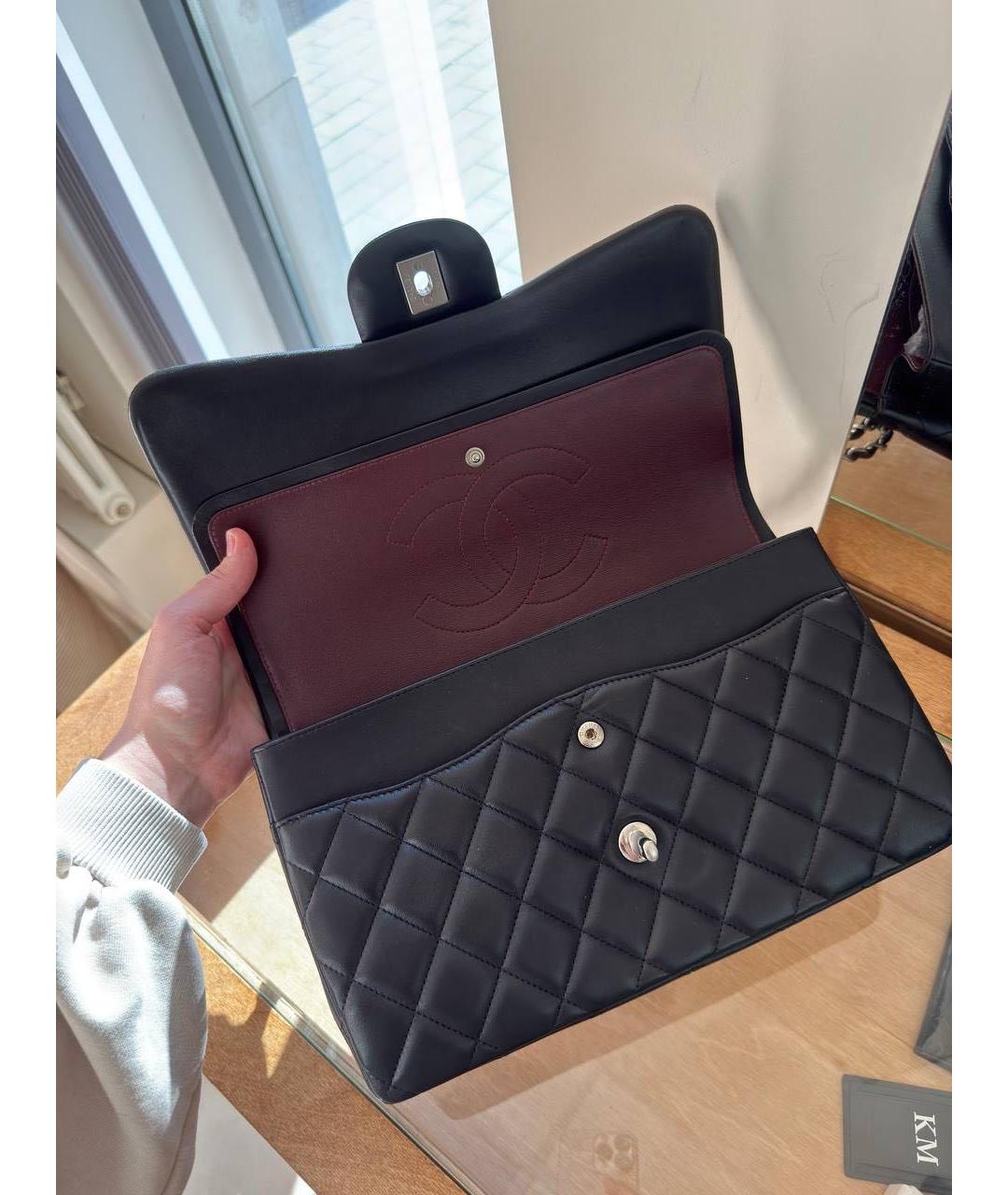 CHANEL Черная кожаная сумка через плечо, фото 5