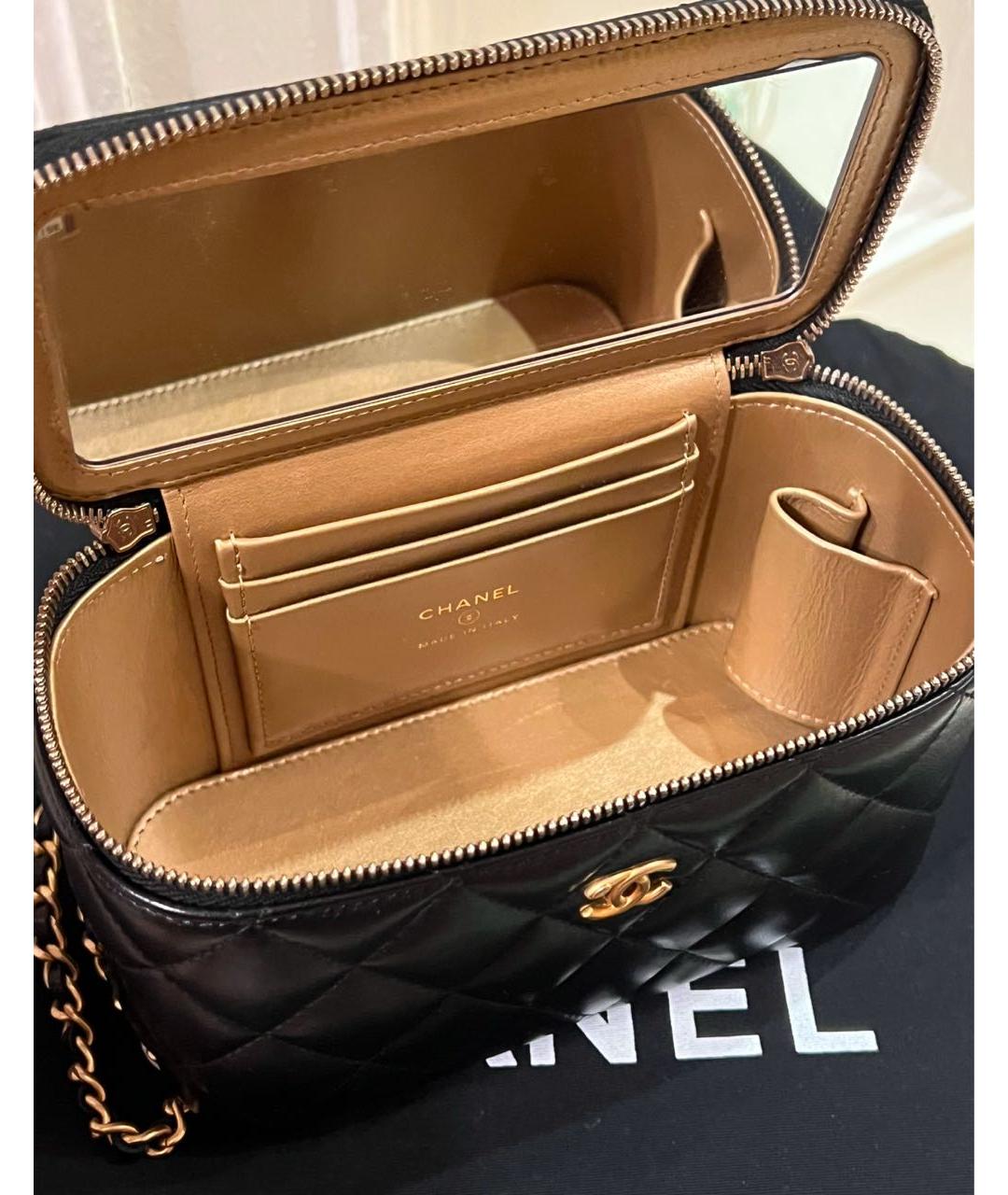 CHANEL Черная кожаная сумка через плечо, фото 4