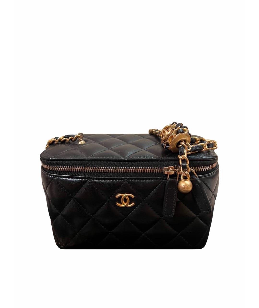CHANEL Черная кожаная сумка через плечо, фото 1