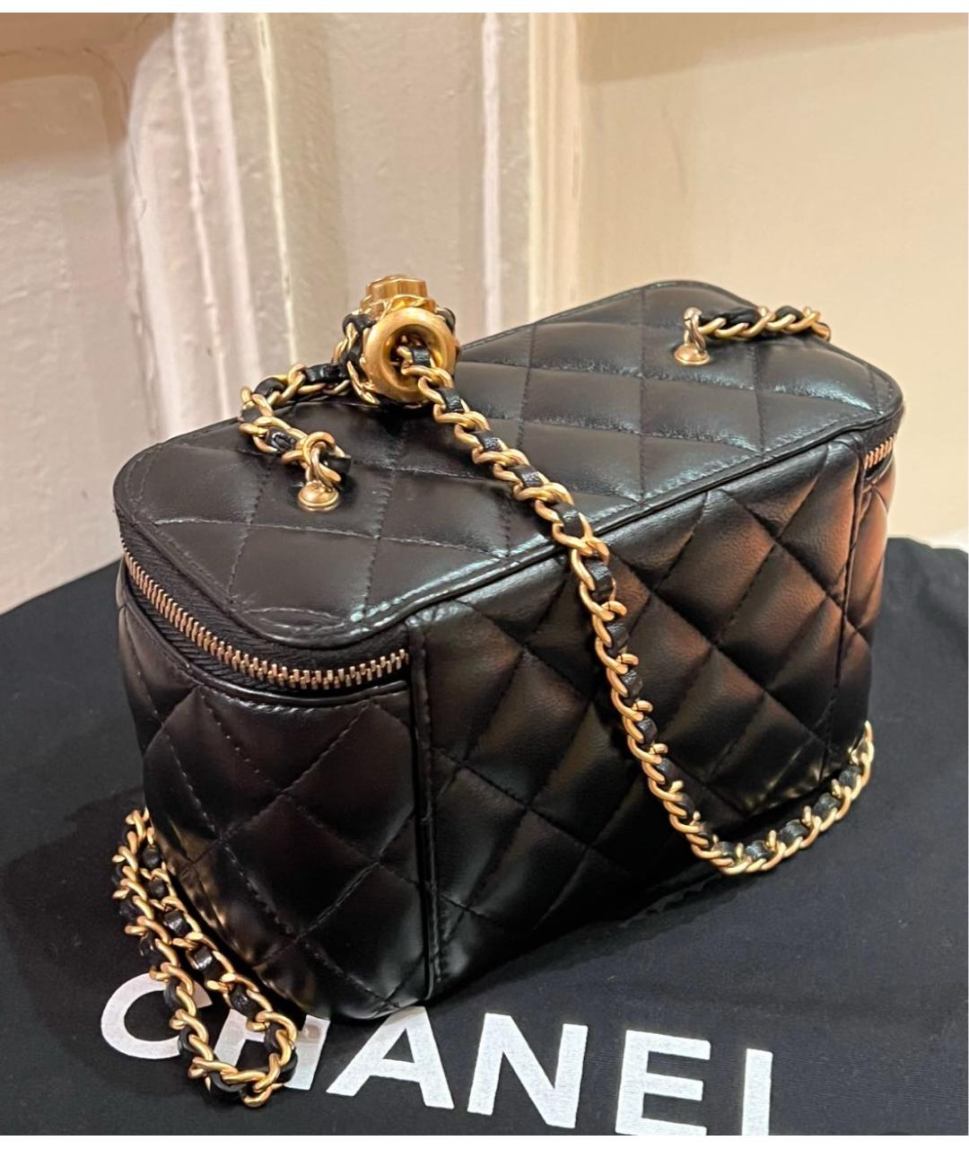 CHANEL Черная кожаная сумка через плечо, фото 3