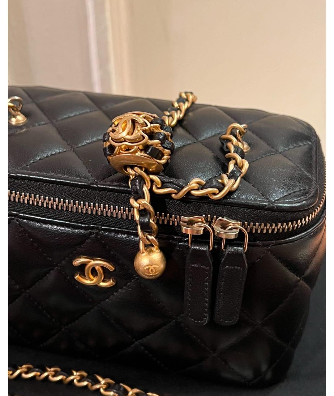 CHANEL Черная кожаная сумка через плечо, фото 2