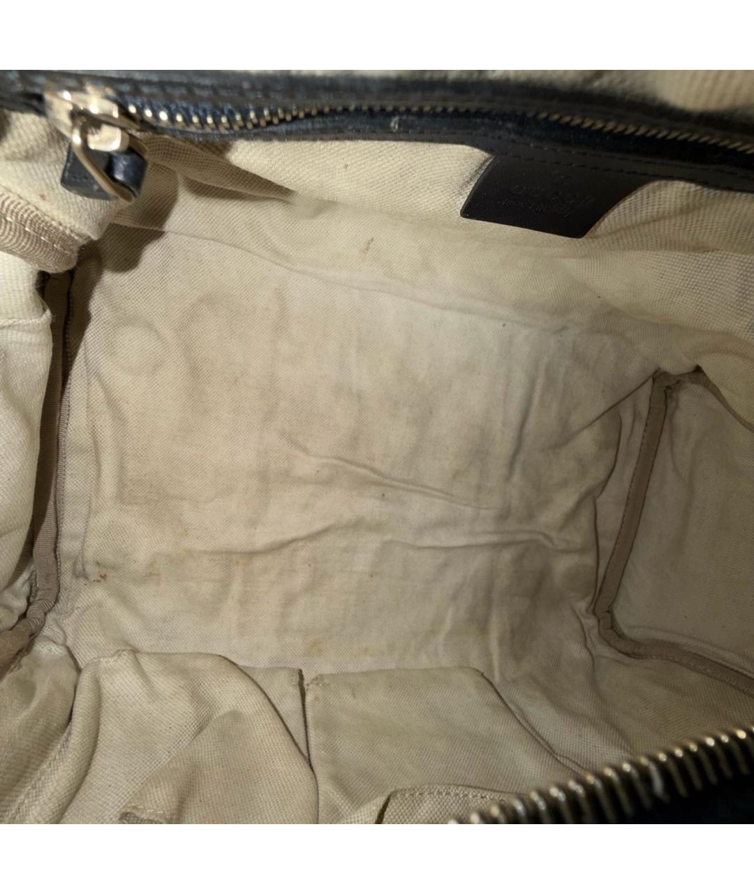 GUCCI Темно-синяя тканевая дорожная/спортивная сумка, фото 5