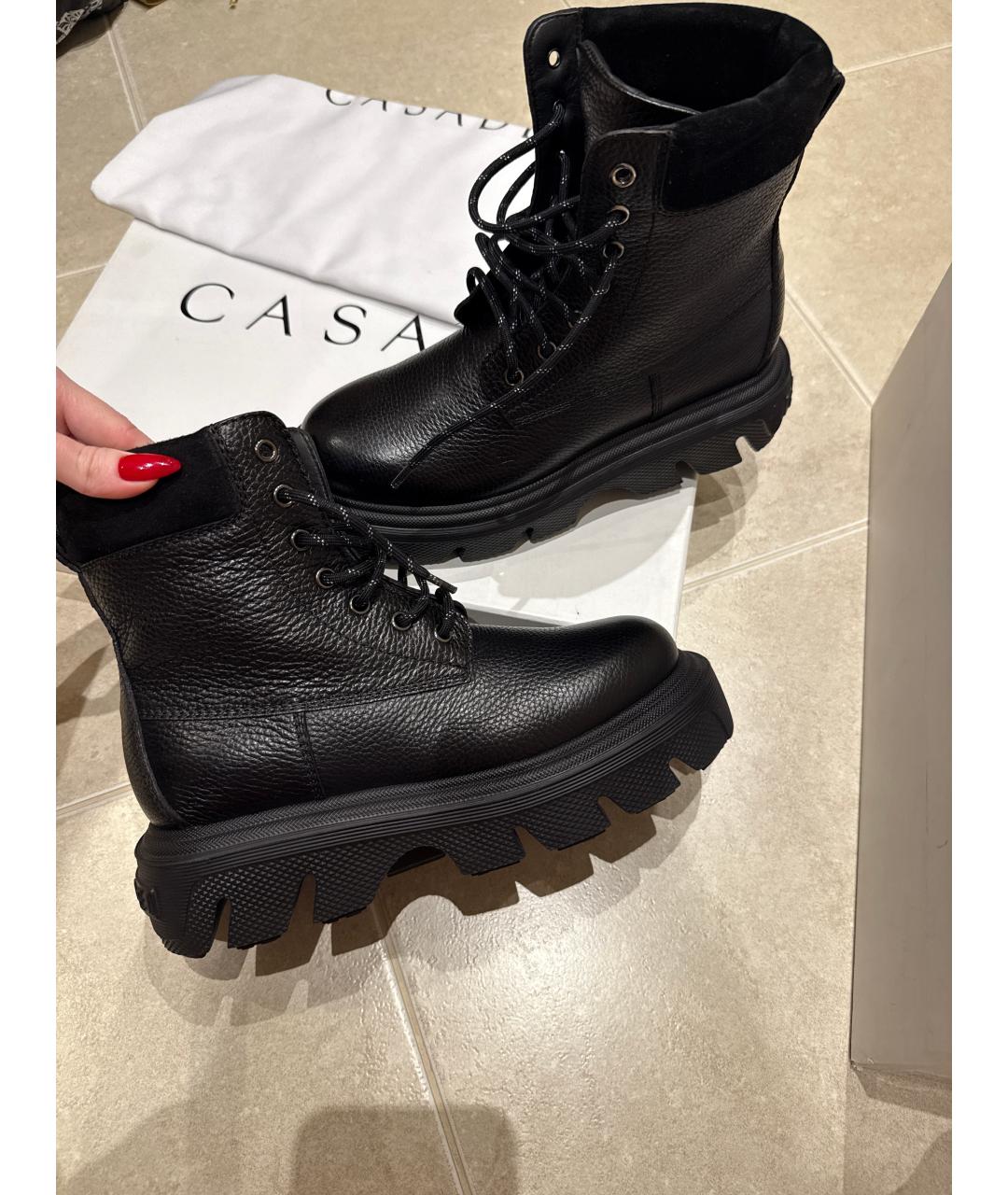 CASADEI Черные кожаные ботинки, фото 6