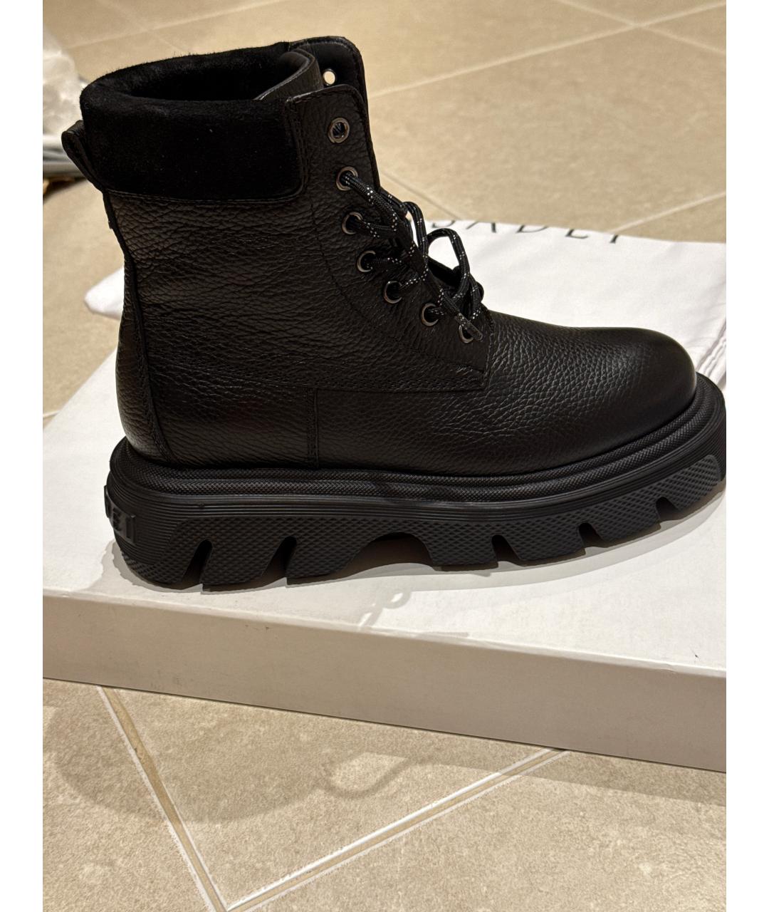 CASADEI Черные кожаные ботинки, фото 10