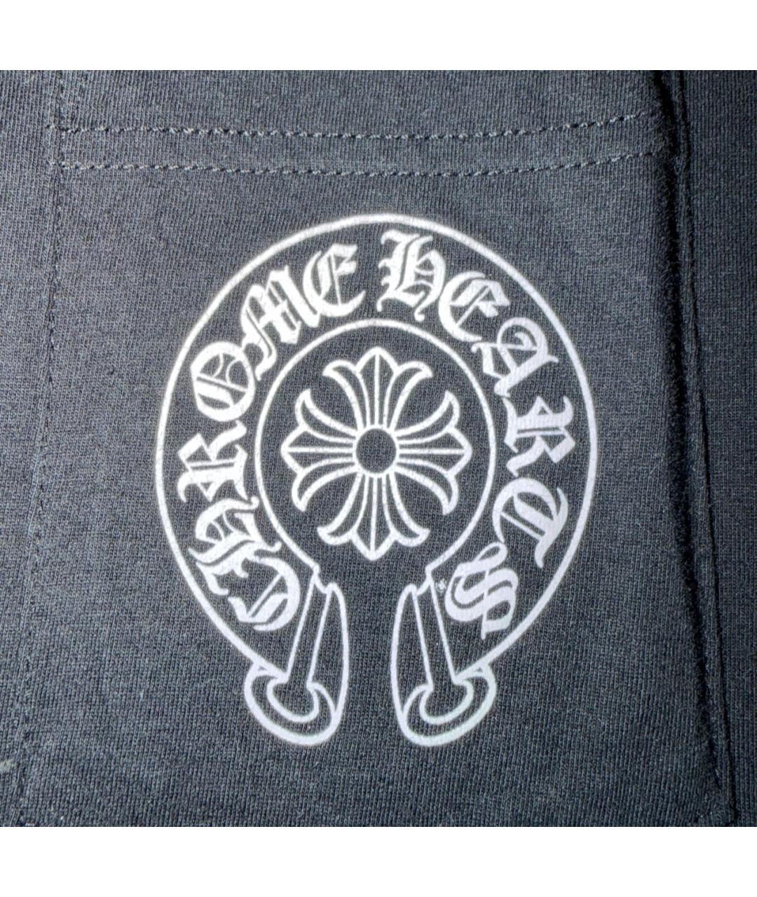 CHROME HEARTS Черная хлопковая футболка, фото 3