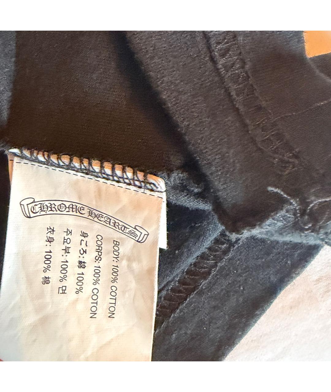 CHROME HEARTS Черная хлопковая футболка, фото 5