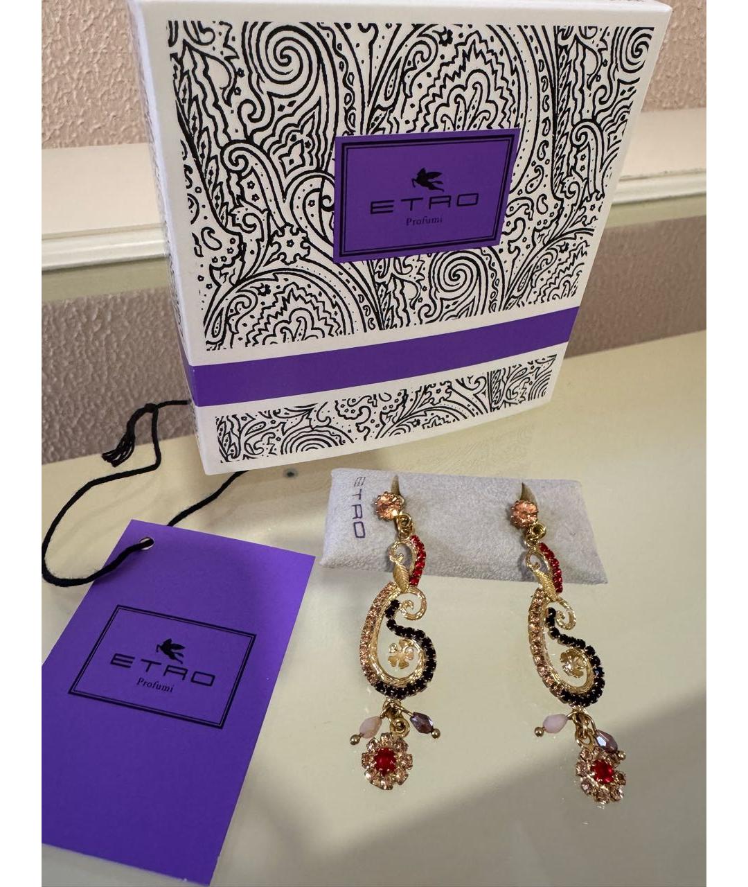 ETRO Золотые латунные серьги, фото 7