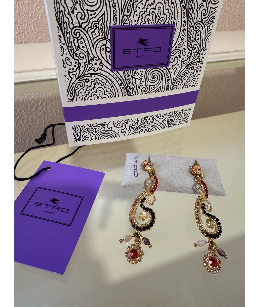 ETRO Золотые латунные серьги, фото 5