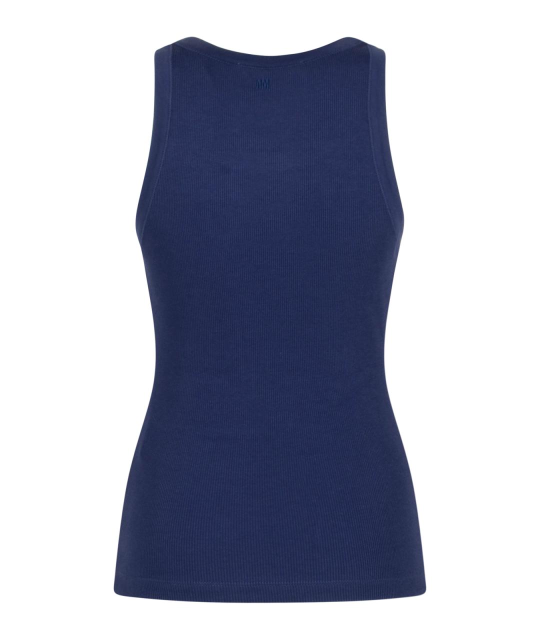 Ami Paris Синяя хлопковая майка, фото 2