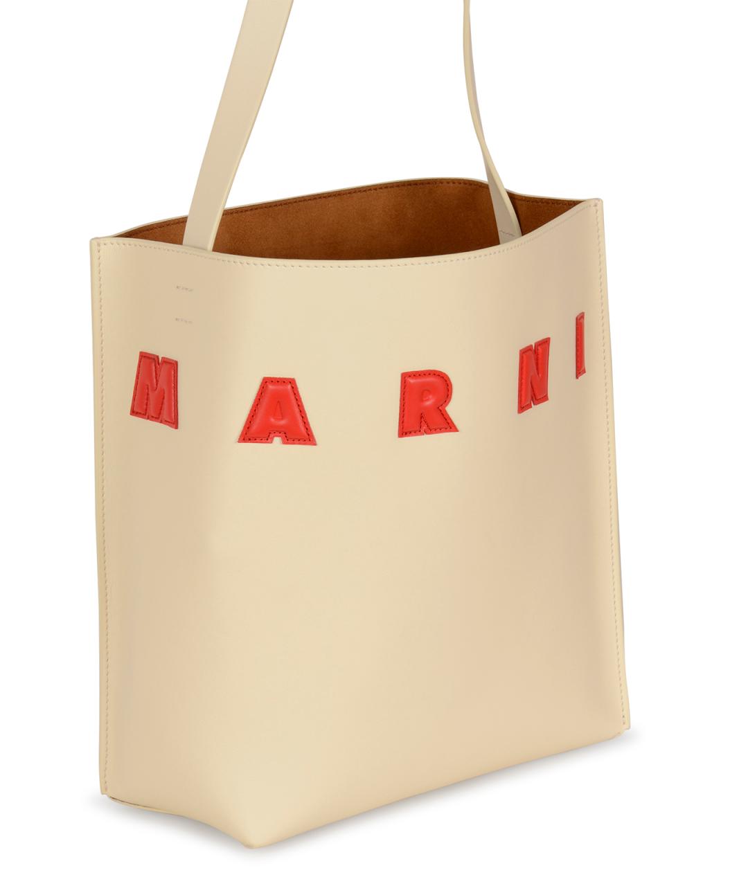 MARNI Бежевая сумка через плечо, фото 4