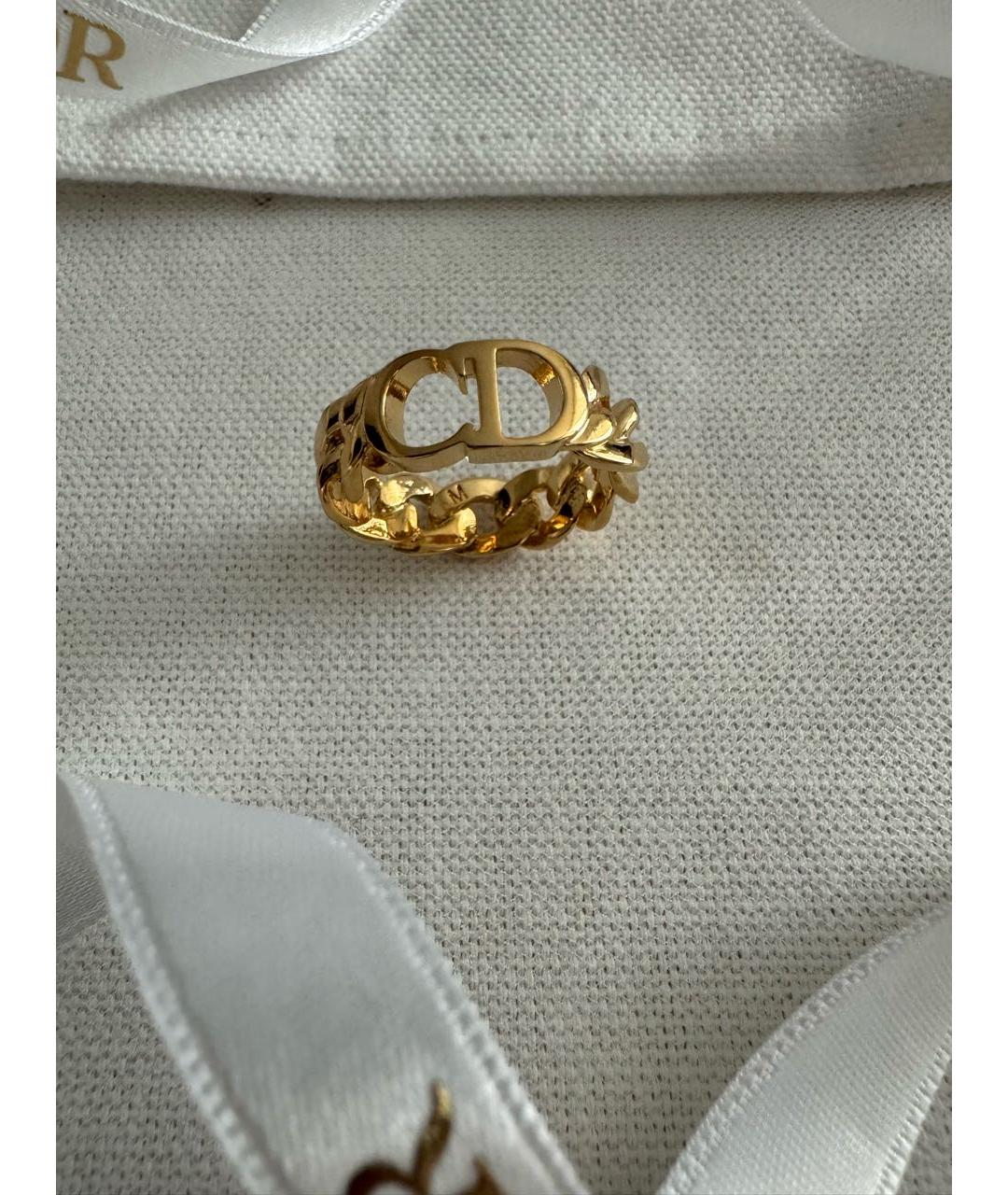 CHRISTIAN DIOR Золотое металлическое кольцо, фото 2