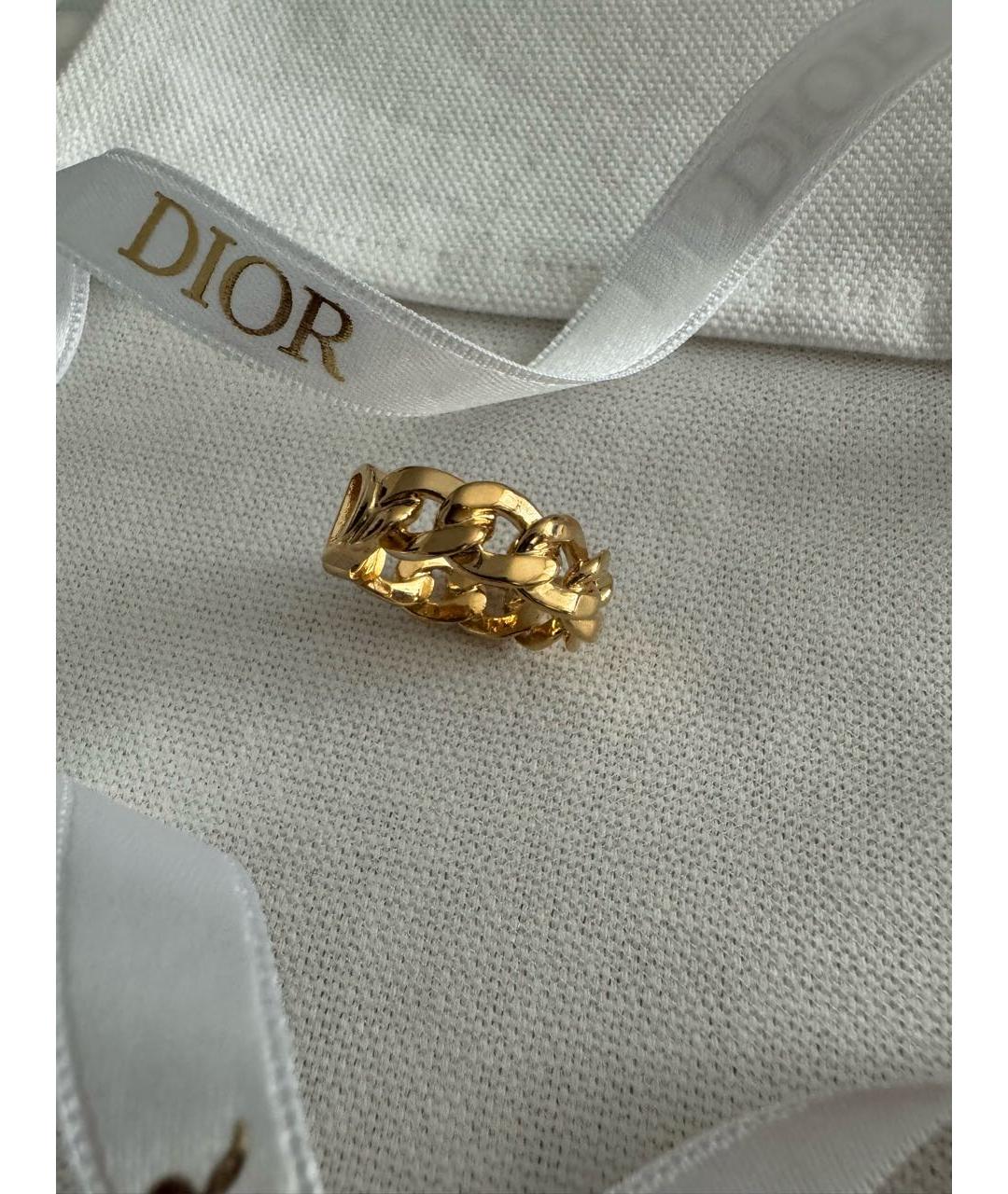 CHRISTIAN DIOR Золотое металлическое кольцо, фото 3