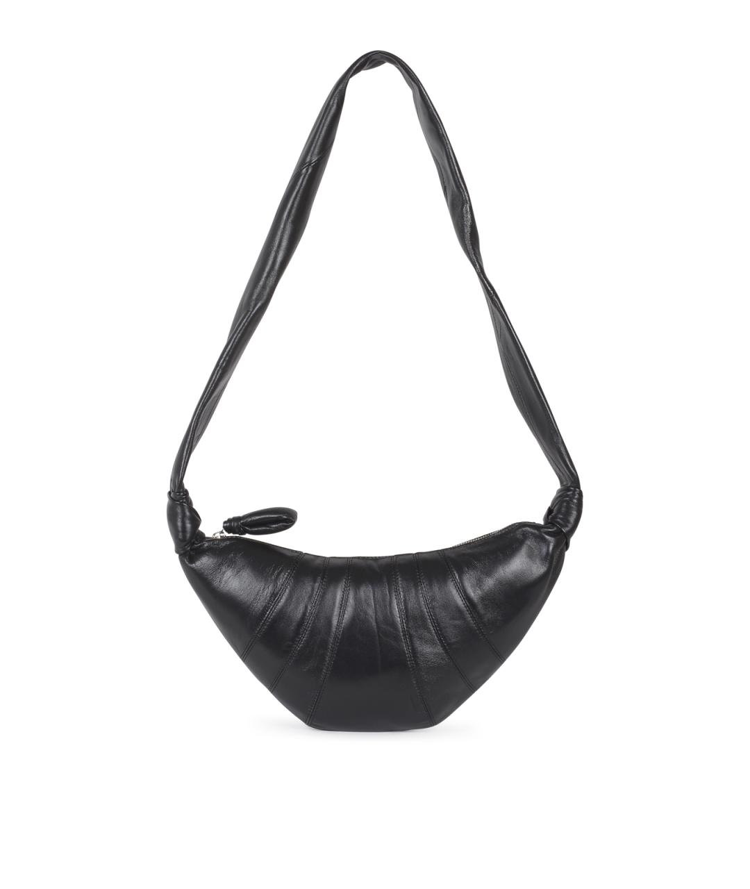 LEMAIRE Черная кожаная сумка на плечо, фото 1