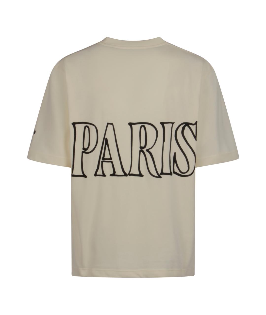 Ami Paris Бежевая хлопковая футболка, фото 2