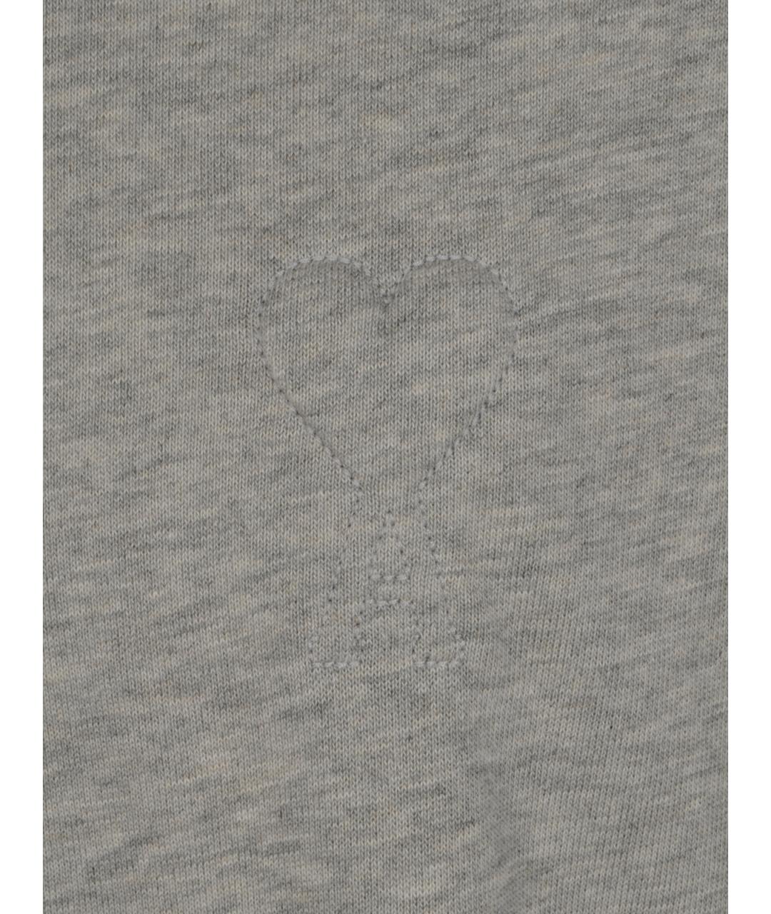 Ami Paris Серая хлопковая футболка, фото 3