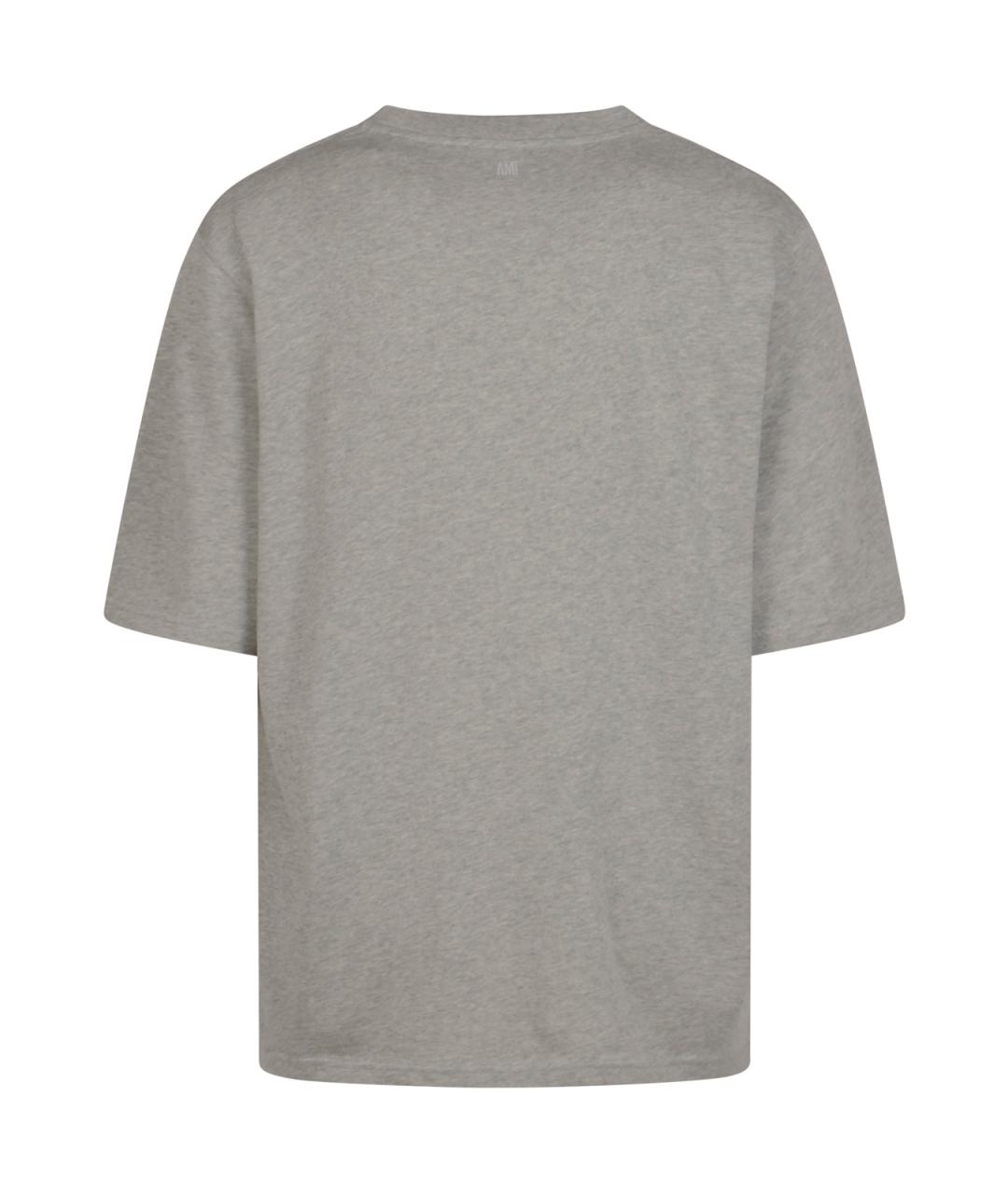 Ami Paris Серая хлопковая футболка, фото 2