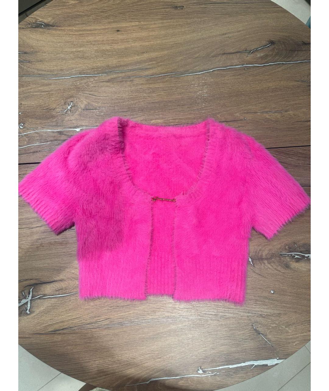 JACQUEMUS Розовый полиамидовый кардиган, фото 4