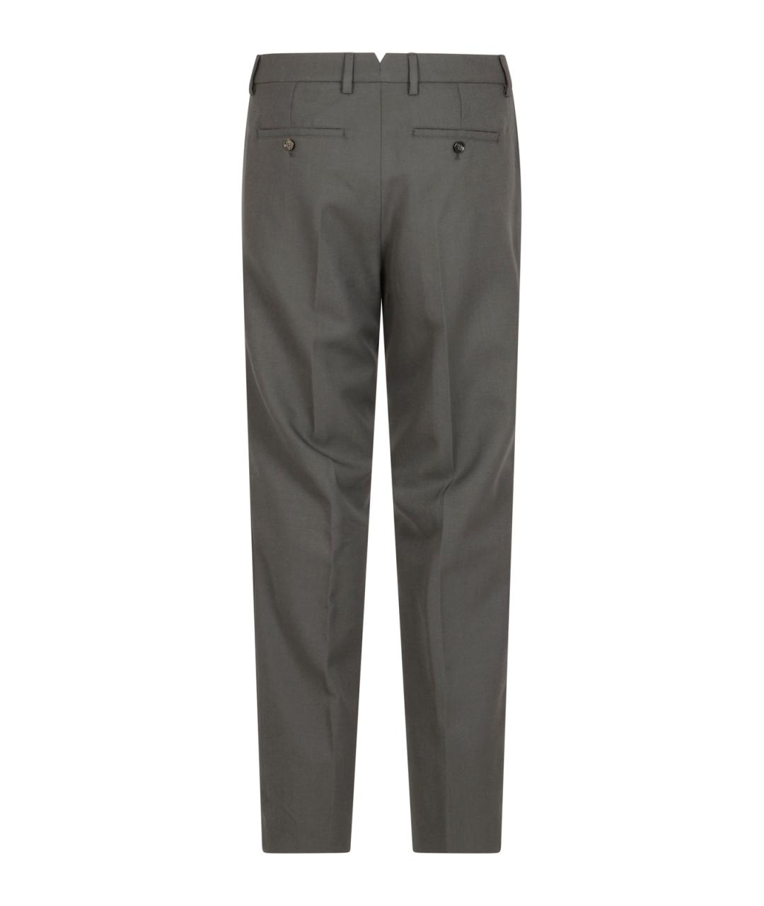 Ami Paris Серые полиэстеровые повседневные брюки, фото 2